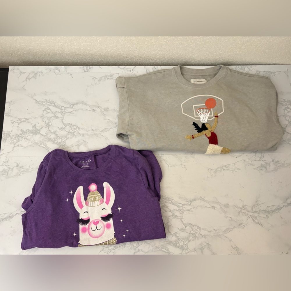 Free Assembly Pullover Place Sweatshirt Sweater Girls Sz L Basketball Lot Of 2​​